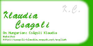 klaudia csagoli business card